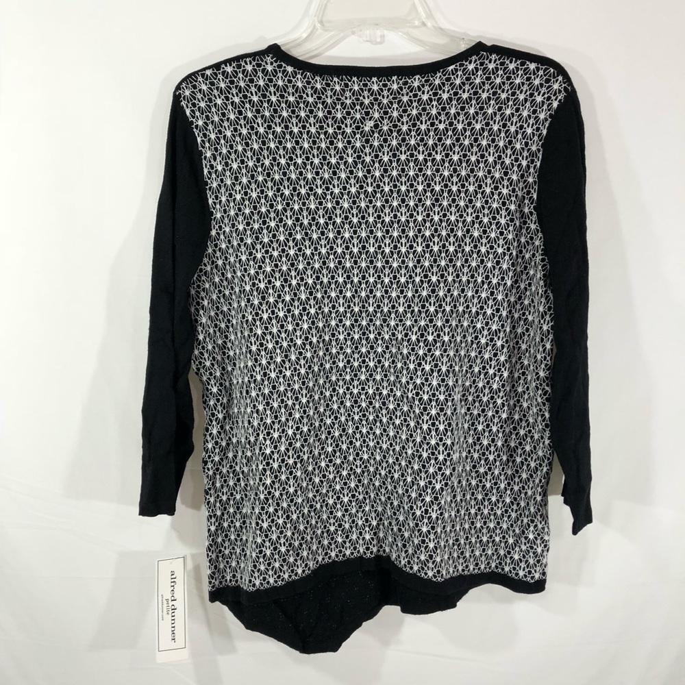 Alfred Dunner Theater Dist Asymmetric Sweater PXL - Picture 3 of 8